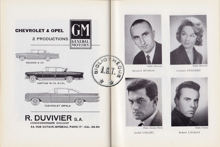 Les programmes de Théatre de l\