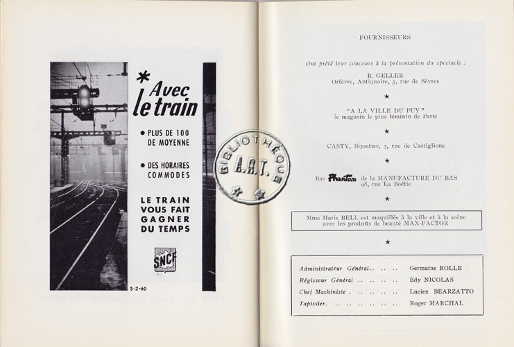 Les programmes de Théatre de l\