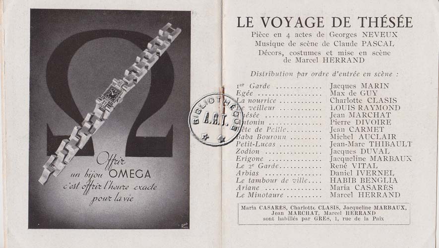 Les programmes de Théatre de l\