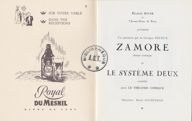 Les programmes de Théatre de l\