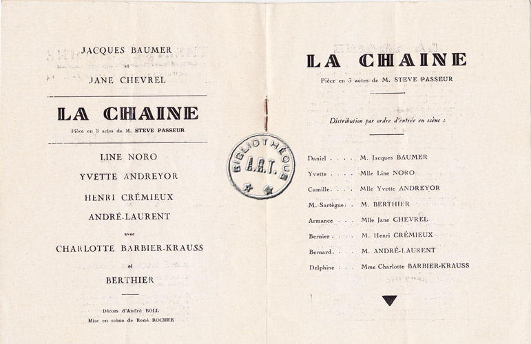 Les programmes de Théatre de l\