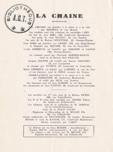 Les programmes de Théatre de l\
