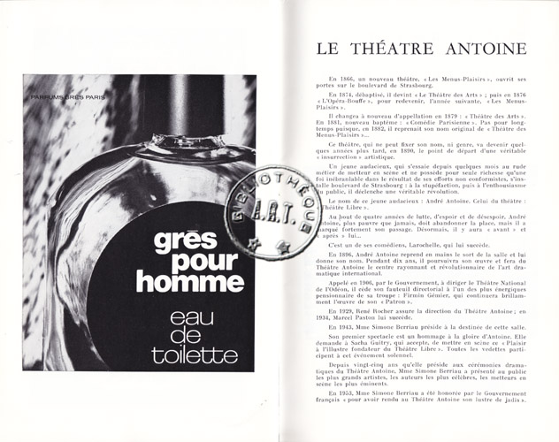 Les programmes de Théatre de l\