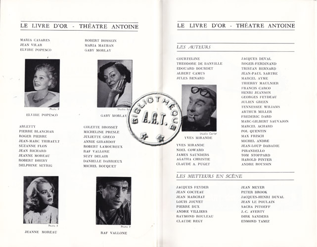 Les programmes de Théatre de l\