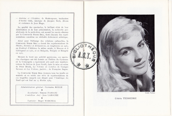 Les programmes de Théatre de l\