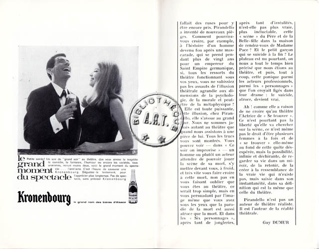 Les programmes de Théatre de l\