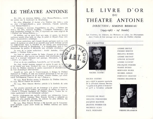 Les programmes de Théatre de l\