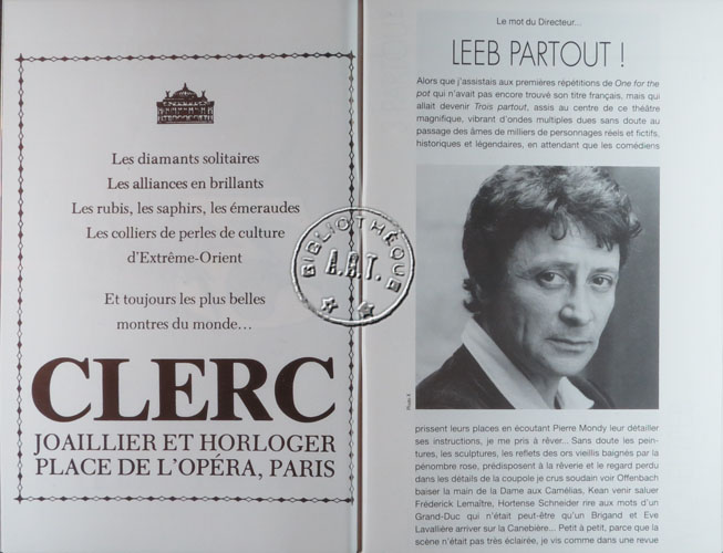 Les programmes de Théatre de l\