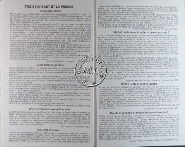 Les programmes de Théatre de l\