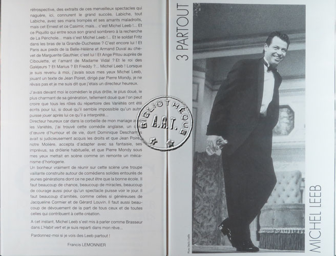 Les programmes de Théatre de l\