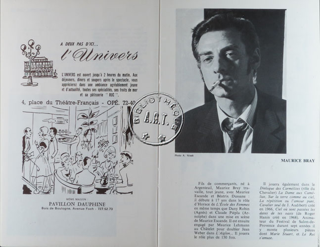 Les programmes de TThéatre de l\
