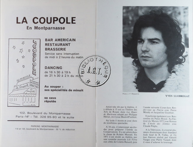 Les programmes de Théatre de l\