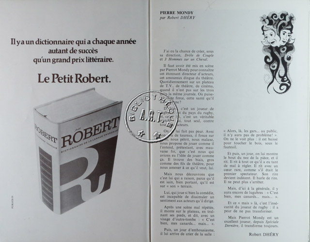 Les programmes de Théatre de l\