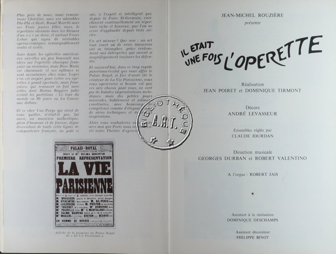 Les programmes de Théatre de l\