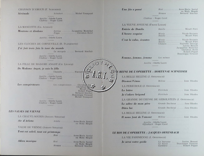 Les programmes de Théatre de l\