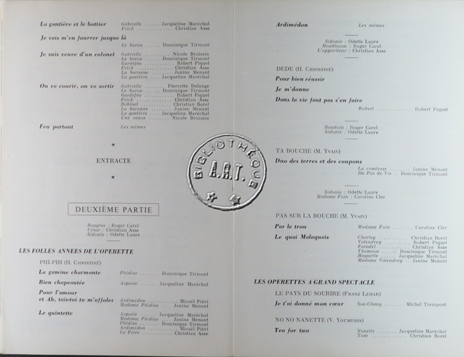 Les programmes de Théatre de l\