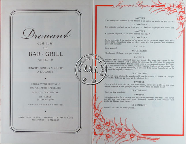 Les programmes de Théatre de l\