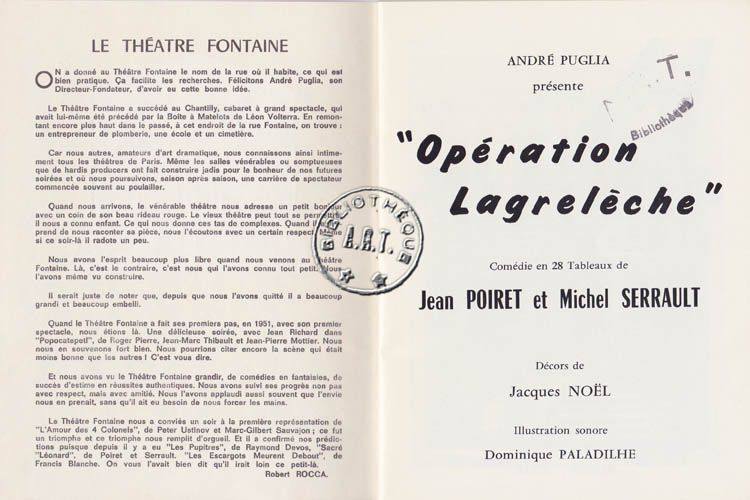 Les programmes de Théatre de l\