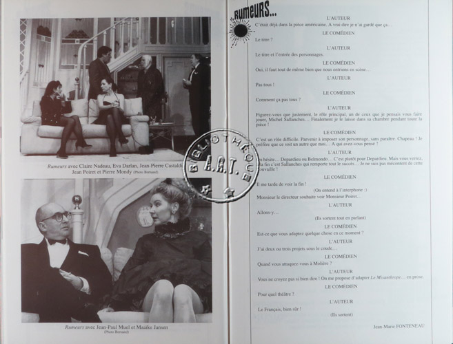 Les programmes de Théatre de l\