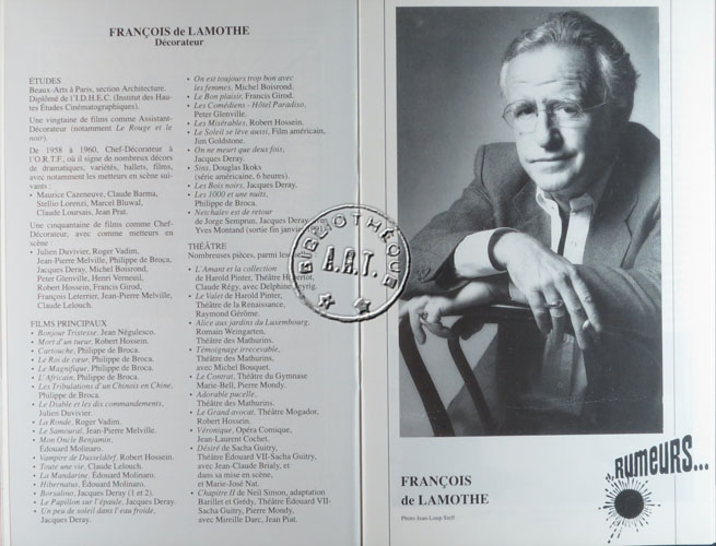 Les programmes de Théatre de l\