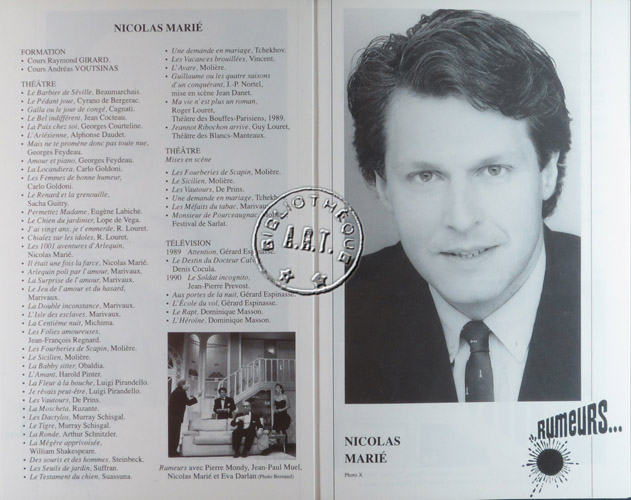 Les programmes de Théatre de l\