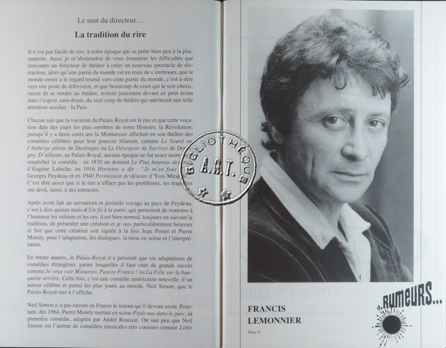 Les programmes de Théatre de l\