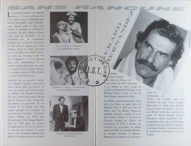 Les programmes de Théatre de l\