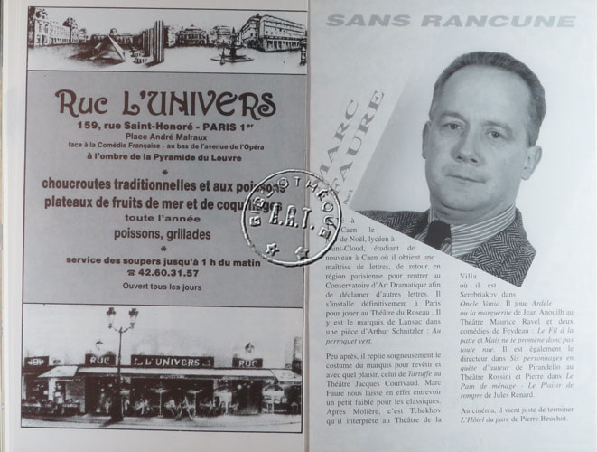Les programmes de Théatre de l\