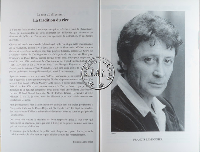 Les programmes de Théatre de l\