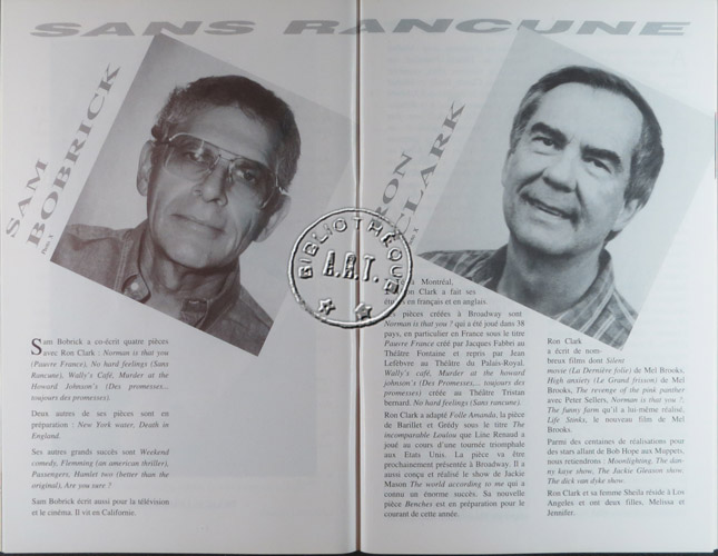 Les programmes de Théatre de l\