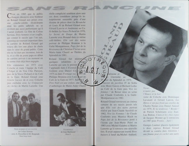 Les programmes de Théatre de l\