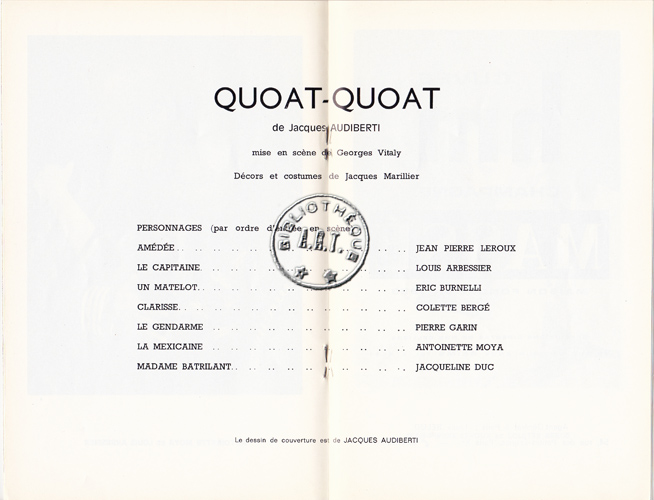 Les programmes de Théatre de l\