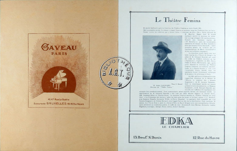 Les programmes de Théatre de l\