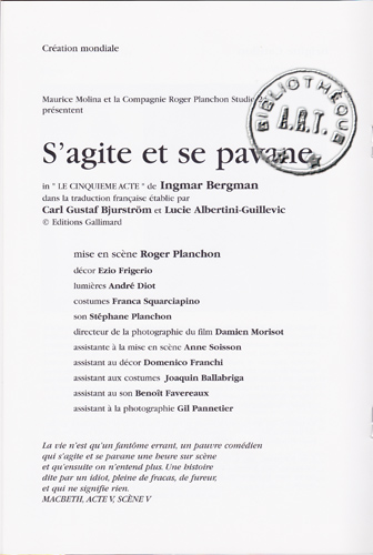 Les programmes de Théatre de l\