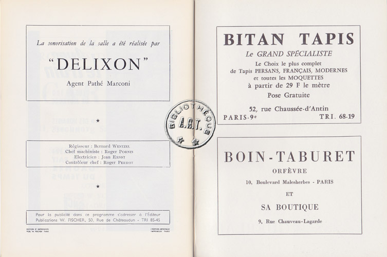 Les programmes de Théatre de l\