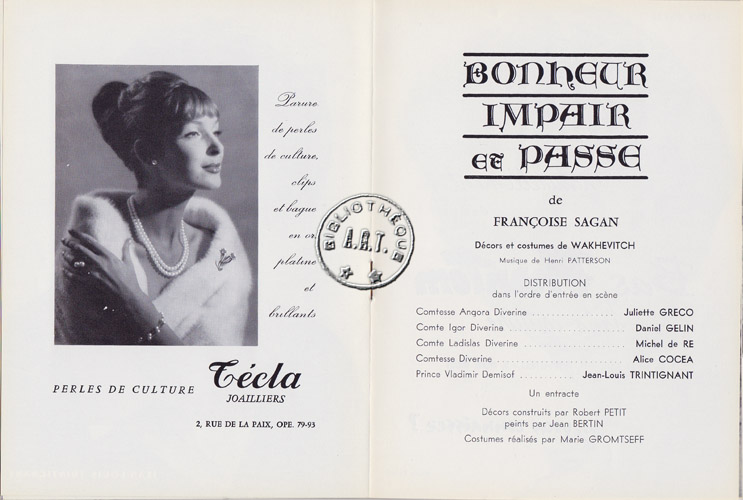Les programmes de Théatre de l\