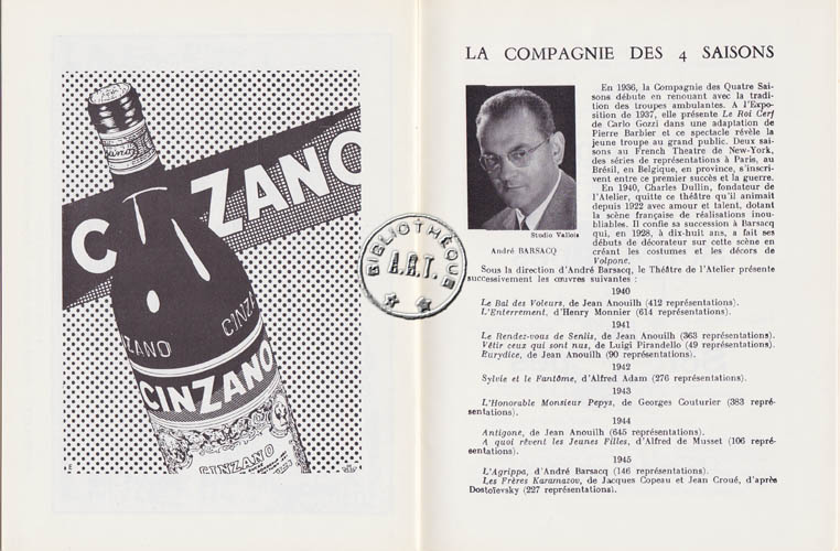 Les programmes de Théatre de l\