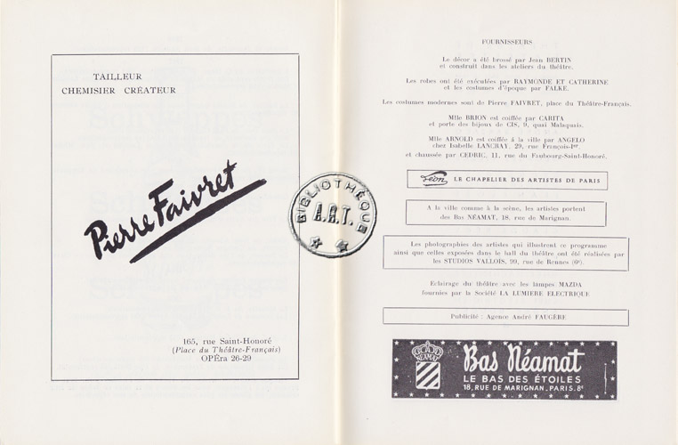 Les programmes de Théatre de l\