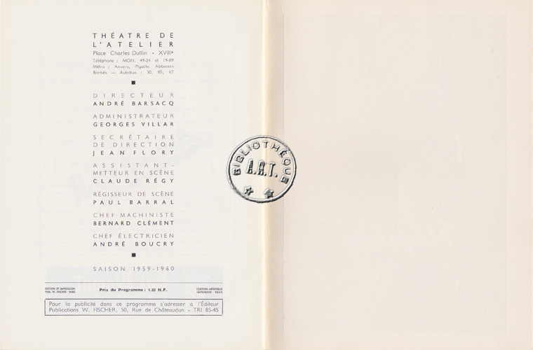 Les programmes de Théatre de l\