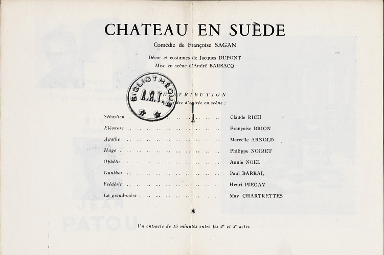 Les programmes de Théatre de l\