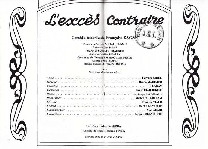 Les programmes de Théatre de l\