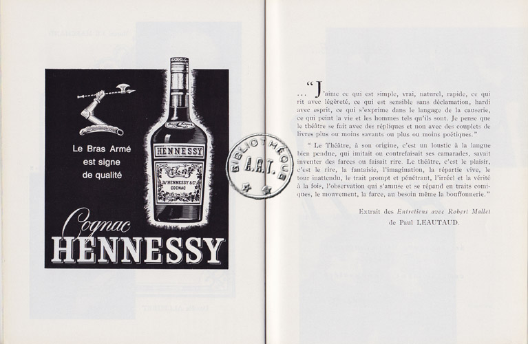 Les programmes de Théatre de l\