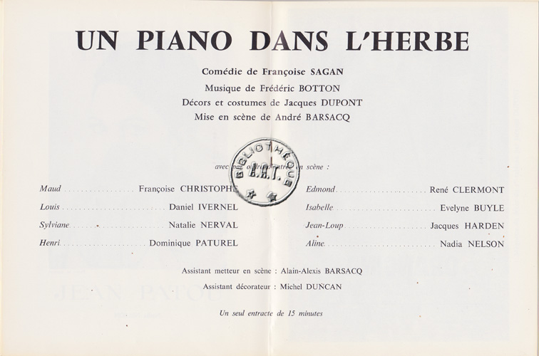 Les programmes de Théatre de l\
