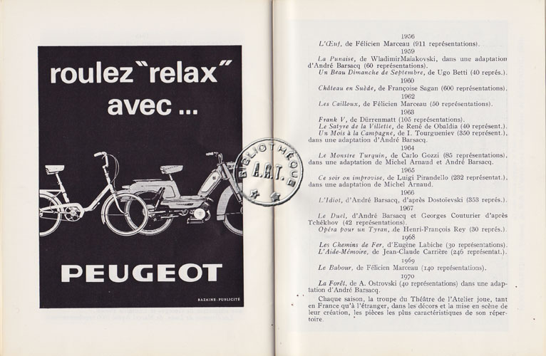 Les programmes de Théatre de l\