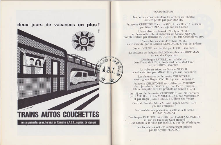 Les programmes de Théatre de l\
