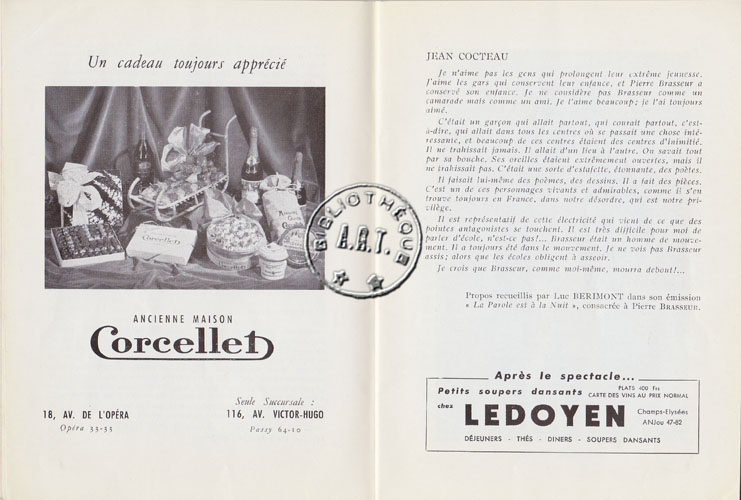 Les programmes de Théatre de l\
