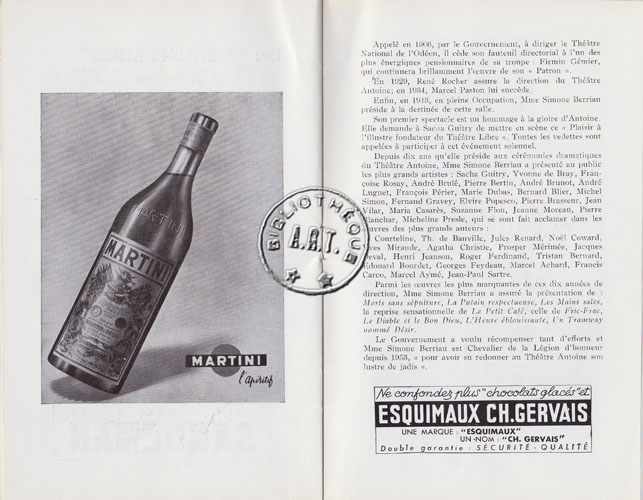 Les programmes de Théatre de l\
