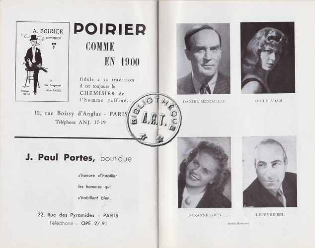Les programmes de Théatre de l\
