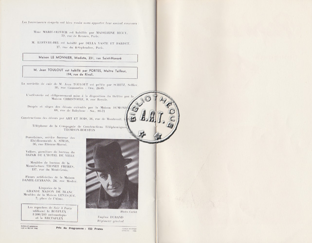 Les programmes de Théatre de l\