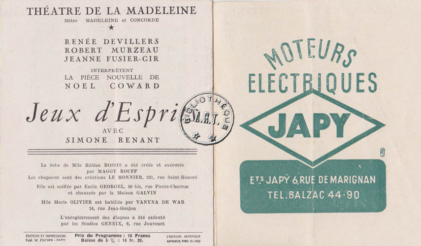 Les programmes de Théatre de l\